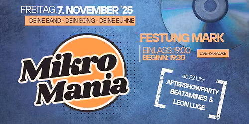 Mikro Mania \ud83c\udf99\ufe0f Deine Band - Dein Song - Deine B\u00fchne