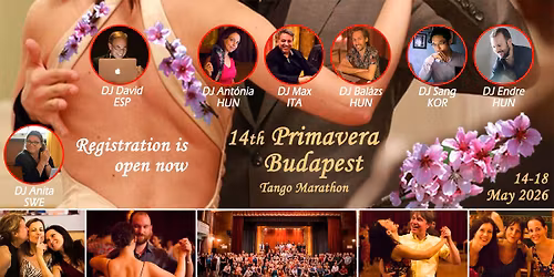 14th Primavera Budapest Tango Marathon 14-18 May 2026