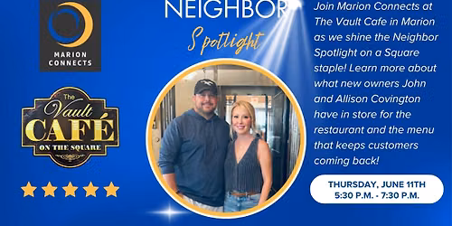 Marion Connects Neighbor Spotlight: The Vault Cafe on the Square