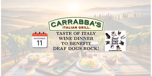 Taste of Italy Wine Dinner to Benefit Deaf Dogs Rock!