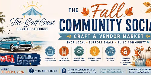 The Fall Community Social \u2013 Craft & Vendor Market