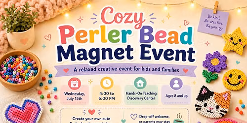 Cozy Perler Bead Magnet Event