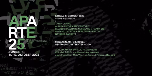 Aparte - Festival for experimental arts 2025