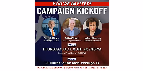 David Lowe for Texas Campaign Kickoff