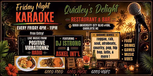 Friday Night Karaoke! at Quidley's Delight Restaurant and Bar