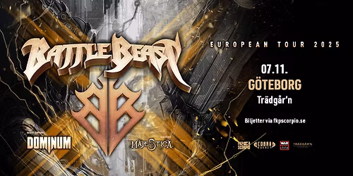 Battle Beast + Special Guests: Dominum & Majestica | G\u00f6teborg \u2013 UTS\u00c5LT!