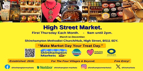 High Street Market at Shirehampton Methodist Church\/Hub. BS11 0DY