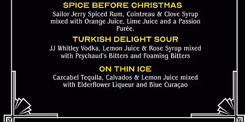 Christmas Cocktail Menu Launch \ud83c\udf84 