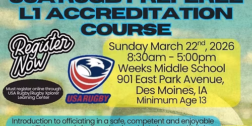 USA Rugby L1 Referee Course