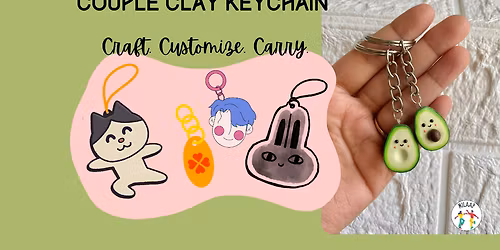 Couple Clay Keychain
