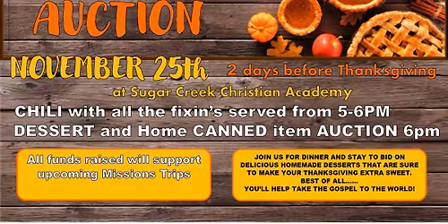 Chili Cookoff and Dessert Auction 