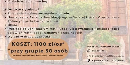 PIELGRZYMKA August\u00f3w-Wilno-Gietrzwa\u0142d