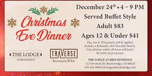 Christmas Eve Dinner at The Lodge at Breckenridge