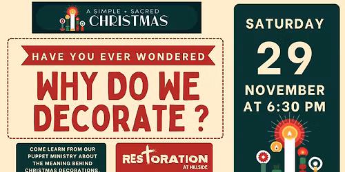 Hanging Of The Greens - Restoration at Hillside Puppet Show