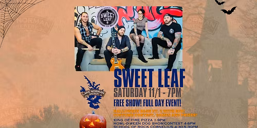 Free Halloween bash! Sweet Leaf LIVE at Lake Norman Brewery!