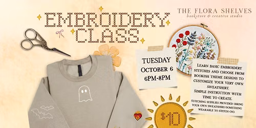 Bookish Embroidery Club - October