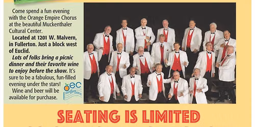 Chordially Yours at the Orange Empire Chorus's annual "Harmony Under the Stars" at the Muckenthaler!
