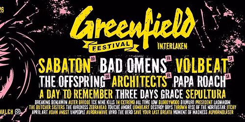 Greenfield Festival 2026 I Interlaken