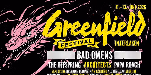 Greenfield Festival 2026 I Interlaken
