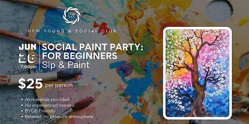 Social Paint Party for Beginners | Sip & Paint