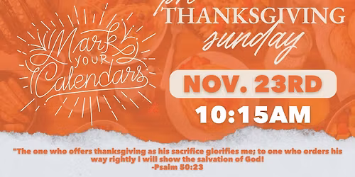 PRE-THANKSGIVING SERVICE