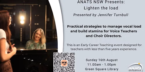 ANATS NSW Presents an Early Career Teaching Session: Lighten the load