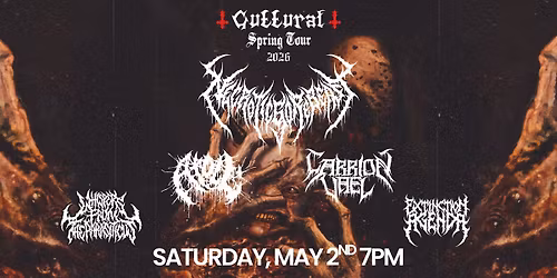 NecroticGoreBeast, Carrion Vael, Atoll & More LIVE at Frankies Saturday May 2nd at Frankies