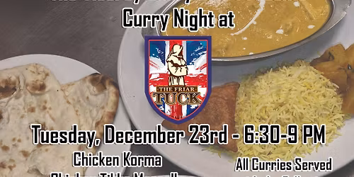 The Viceroy Curry Club Presents - Curry Night at The Friar Tuck - Tuesday, 12\/23
