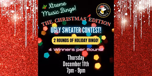 Christmas Music Bingo Night & Ugly Sweater Contest