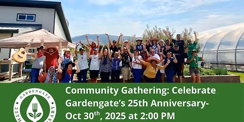 Community Gathering: Celebrate Gardengate\u2019s 25th Anniversary-Oct 30th, 2025 at