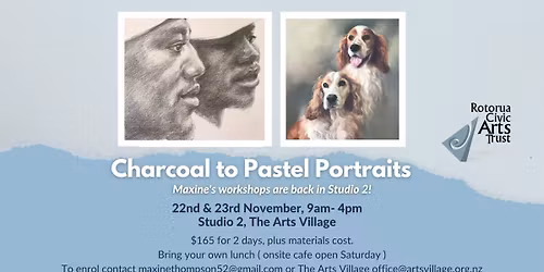 Charcoal to Pastel Portraits