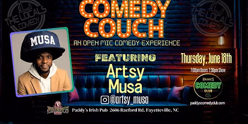 The Comedy Couch with the Locals Comedy and Artsy Musa
