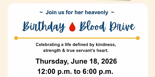 In Memory of Angie Hallaway Blood Drive