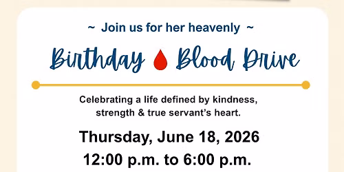 In Memory of Angie Hallaway Blood Drive