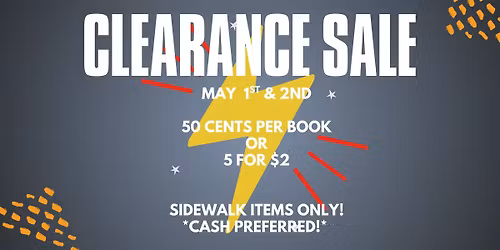 Used Book Clearance Event! 