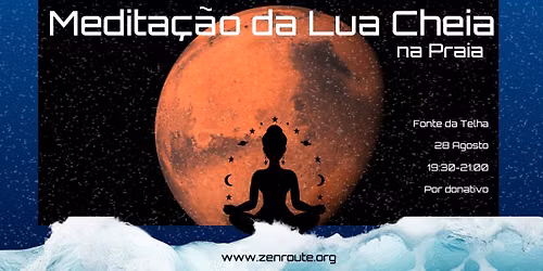 Medita\u00e7\u00e3o da Lua Cheia na Praia