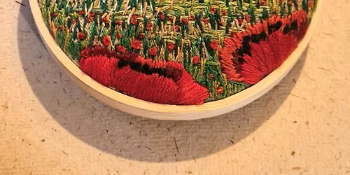Miniature landscape embroidery workshop