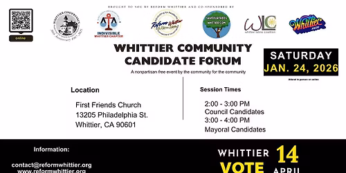 WHITTIER CANDIDATE FORUM
