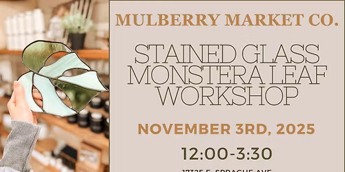 Stained Glass Monstera Leaf Workshop