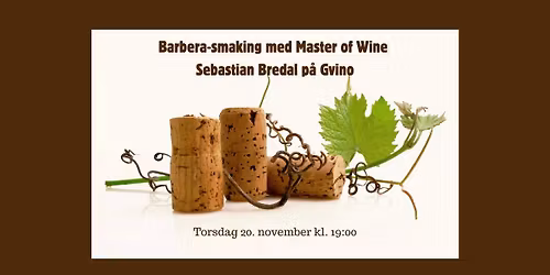 Barbera-smaking med Master of Wine Sebastian Bredal