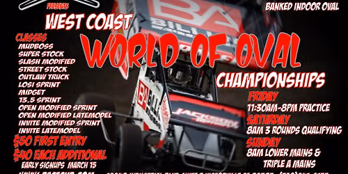 3rd Annual West Coast World Of Oval Championships