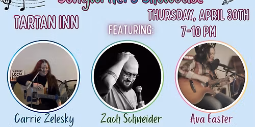 Songwriters Showcase w\/ Carrie Zelesky, Zach Schneider, & Ava Easter | West Peoria, IL