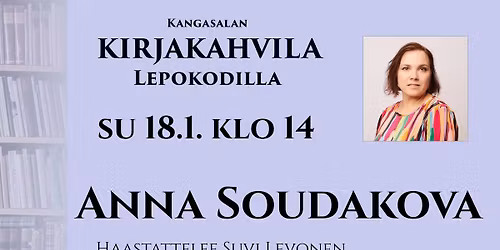Kangasalan kirjakahvilassa Anna Soudakova