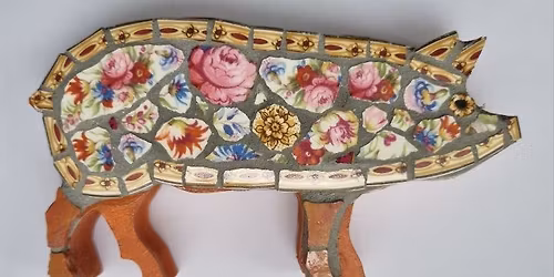 Mosaic Vintage Crockery Sheep or Pig Workshop \u00a340-