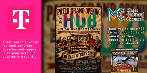 the HUB PATIO GRAND OPENING with Annie Wallflower & Julian Wagner and the Rusty Truck Saloon Band