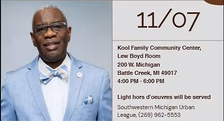 The Southwestern Michigan Urban League's new President and CEO, Michael Patton, MNA. Meet & Greet