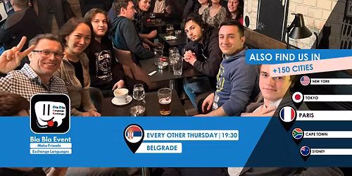 Belgrade Blabla Language Exchange - Every Thursday - Recurrent event - Registration on website