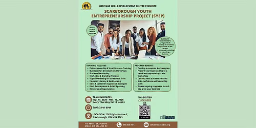 Free 10-Week Youth Entrepreneurship Program in Scarborough