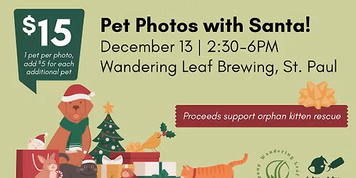 \ud83c\udf85\ud83c\udffc\ud83d\udc3e Pet Photos with Santa!