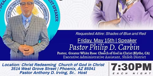 Shiloh District AZ: 57th Annual District Meeting | Official Night